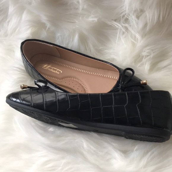 Croc Effect Basic Ballet Flats - Picture 5 of 6